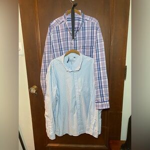 Vineyard Vines Blue and Purple Plaid Button Down Shirts
